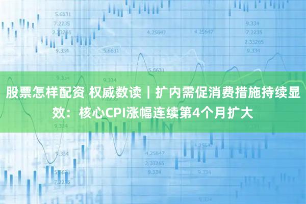股票怎樣配資 權(quán)威數(shù)讀｜擴(kuò)內(nèi)需促消費(fèi)措施持續(xù)顯效：核心CPI漲幅連續(xù)第4個(gè)月擴(kuò)大